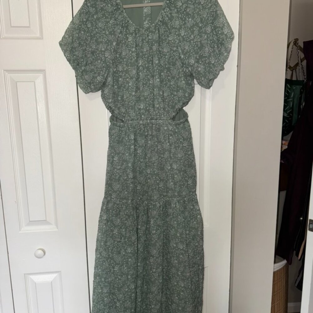 Madewell Seersucker Midi Dress